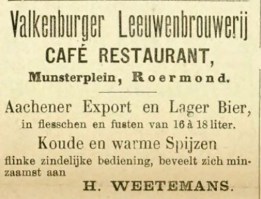 valkenburger leeuwbrouwerij nieuwe koerier 1893